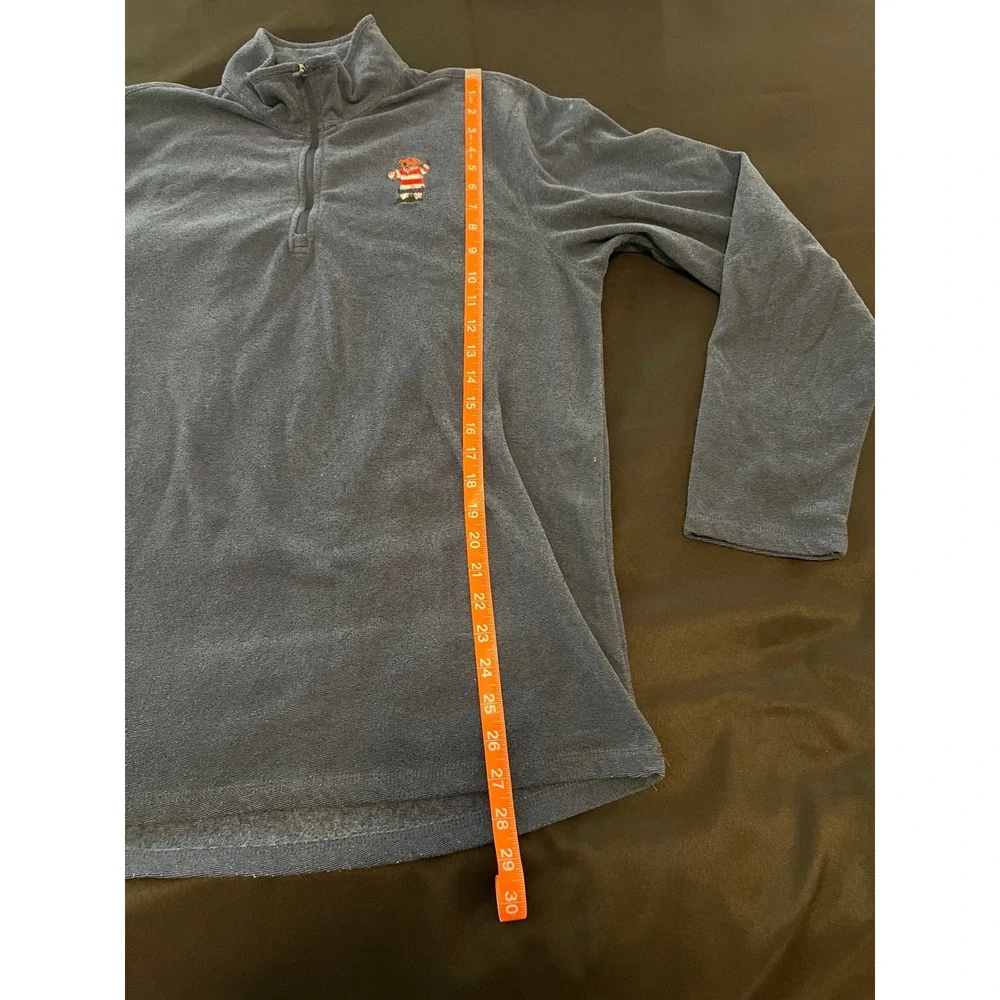 Charles River Apparel Mens Gray Quarter Zip Fleece Teddy Bear Pullover Medium